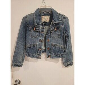 Polo Ralph Lauren YOUTH GIRLS  Denim Jean Jacket Blue Size M Vintage